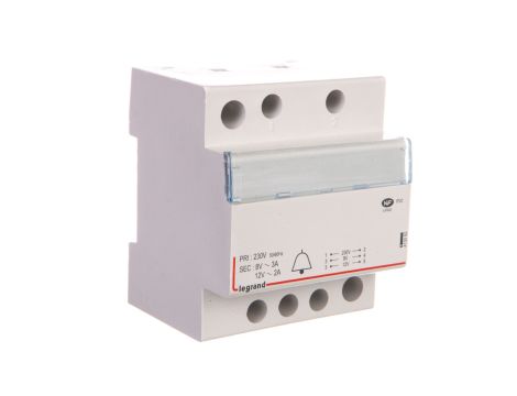 Transformator dzwonkowy modułowy TR323 230/12/8V 24VA 2/3A 413092