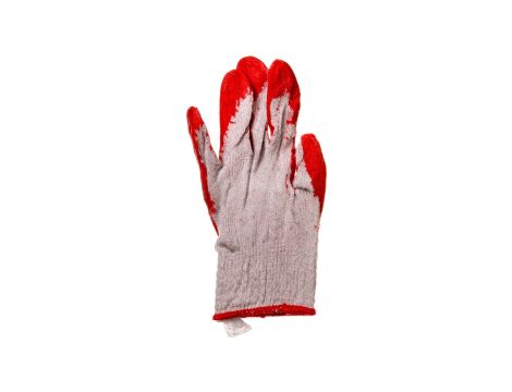 Rękawice robocze, dzianina bawełniana powlekana gumą, czerwone, 9 /6par/