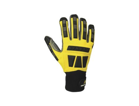 Rękawice strona grzbietowa z poliestru poliuretanu strona chwytna z poliamidu poliuretanu kolor żółty rozmiar 08 MAINVV900JA08