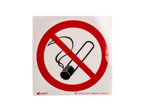 Samoprzylepna tabliczka ostrzegawcza /Palenie tytoniu zabronione 150x150/ 12P/F/FS