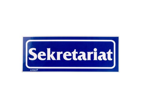 Samoprzylepna tabliczka ostrzegawcza /SEKRETARIAT/ 3/T/F