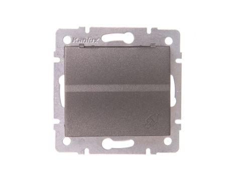 LOGI Gniazdo hermetyczne z klapką 2P+Z IP44 Schuko śrubowe 16A 250V Grafit 25264