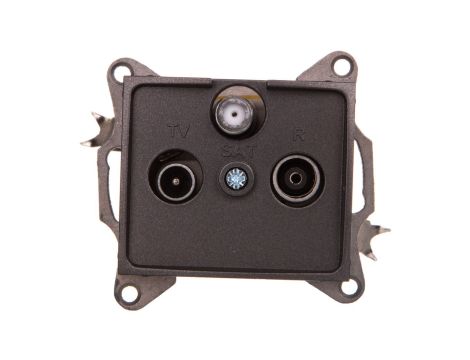 DOMO Gniazdo RTV/SAT przelotowe grafit 011340041 24924