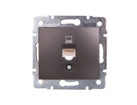 DOMO Gniazdo komputerowe pojedyncze RJ45Cat 5e Jack grafit 011390041 24930