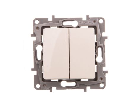 NILOE Przycisk podwójny 6 A kremowy 764608