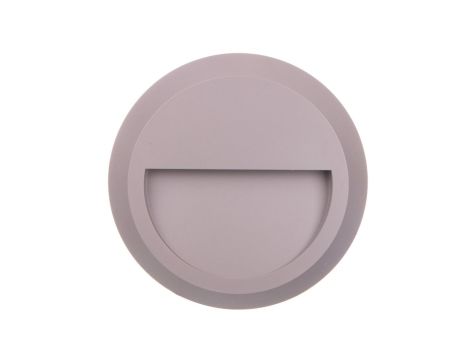 Oprawa schodowa LED SILVER OD 2W 100lm 220-240V AC 120 stopni IP65 okrągła, ciepły biały, szara LD-OSSLOD2W-80