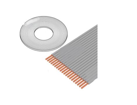 3749-14 (100FT) Przewód: wstążkowy 0,635mm drut Cu nieekranowany szary 30,5m