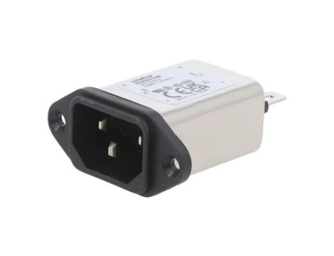 Złącze zasilające AC męskie 3A 250VAC C14 (E) 2,5mH FN9222R-3-06
