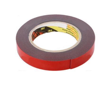 3M 4611 19MM 5.5M Taśma: mocująca W: 19mm L: 5,5m Thk: 1100um akrylowy ciemnoszary