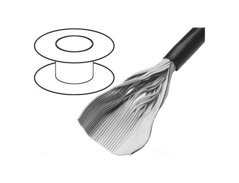 3759/14SF (100FT) Przewód: wstążkowy okrągły 1,27mm linka Cu nieekranowany PVC