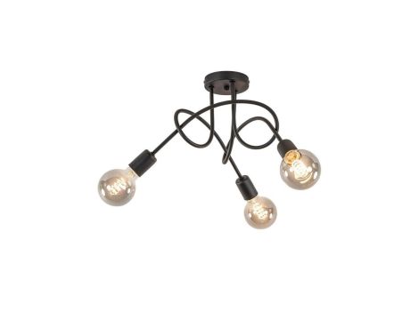 Lampa sufitowa nowoczesna 3xE27 RUMBA BLACK