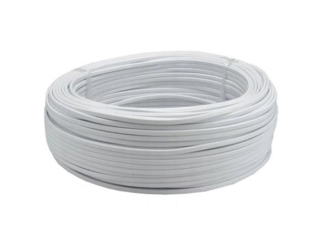 Przewód prądowy H03VVH2-F / OMYp 300V 2x0,75 płaski biały linka Elektrokabel 100m