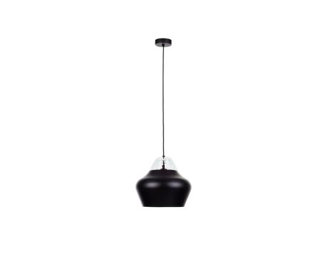 Lampa wisząca nowoczesna 1xE27 NEGRO WOOD WHITE/BLACK
