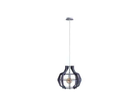 Lampa wisząca nowoczesna drewno 1xE27 BENTO GREY