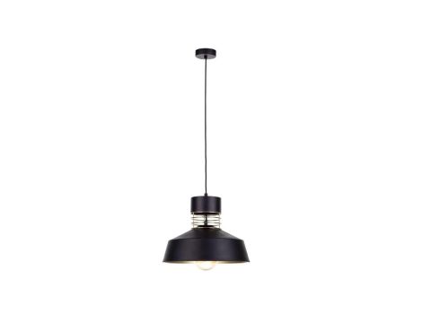 Lampa wisząca nowoczesna loftowa 1xE27 TITANIUM GOLD/BLACK