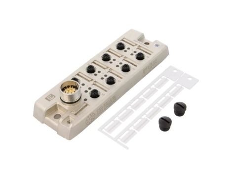 Koncentrator pasywny aktuator/sensor porty 8xM12 5pin/złącze M23 męskie 12pin na kabel sterujący ASBS 8 5-4