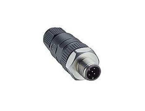 Złącze do samokonfekcjonowania M12 męskie proste 5-pinowe ze stalową heksagonalną gwintowaną nakrętką RSCN 5/7