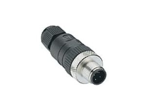 Złącze do samokonfekcjonowania M12 męskie proste 4-pinowe z gwintowanym złączem RSCQ 4/9