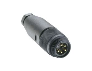 Złącze zasilające do samokonfekcjonowania męskie proste 5-pin(4+PE) 230 V AC/DC 9 A czarny RSC 50/9