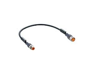 Kabel konfekcjonowany obustronnie złącza M12 męskie żeńskie proste 5-pinowe czarne PUR RST 5-RKT 5-228/3 M