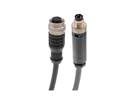 VK06F004 Kabel do oświetlenia aparatu w trybie lampy błyskowej, gniazdo M12 4-stykowe proste, wtyczka M8 4-stykowa prosta, 0,6 m