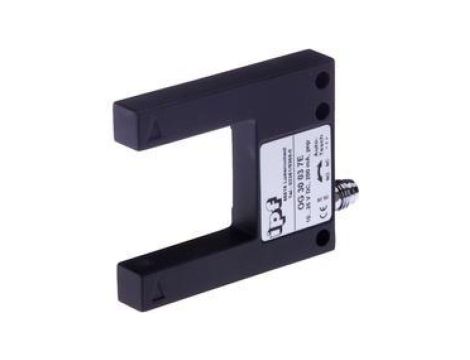 OG30037E Czujnik optyczny, widełkowy, szerokość widełek 30mm, 10-35V DC, PNP NC/NO, 4-stykowe złącze wtykowe M8