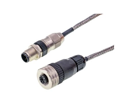 VKAFHW2W Kabel połączeniowy, 16 m, gniazdo M12 3-stykowe proste, wtyczka M12 3-stykowa prosta, PTFE z oplotem VA