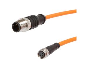 VK30RF84 Kabel połączeniowy, 3 m, gniazdo M8 3-stykowe proste, wtyczka M12 3-stykowa prosta, PUR (poliuretan)