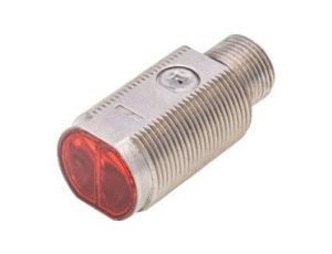 OT189420 Czujnik optyczny, przełącznik chwilowy, M18, 10-30V DC, PNP antivalent, wtyczka M12 4-stykowa