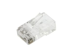 Wtyk modularny RJ45 8P8C kat.5e nieekranowany UTP drut przelotowy WORECZEK 100szt. Alantec