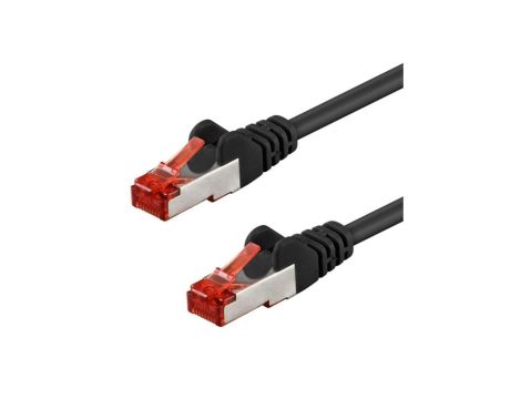 Patchcord S/FTP kat.6 PiMF kabel sieciowy LAN 2x RJ45 linka czarny 0,25 GOOBAY
