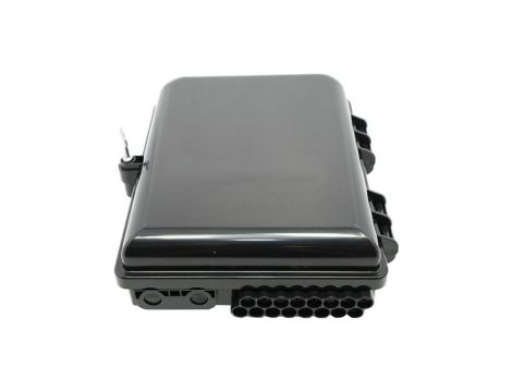 Mufa przełącznica światłowodowa FO na 16 adapterów SC simplex 2:16 (2 wejścia, 16 wyjść) czarna GFP-16D-BL IP65 TELCOLINE