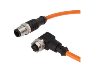 VK20RF21 Kabel połączeniowy, 2 m, gniazdo M12 4-stykowe kątowe, wtyczka M12 4-stykowa prosta, PUR (poliuretan)