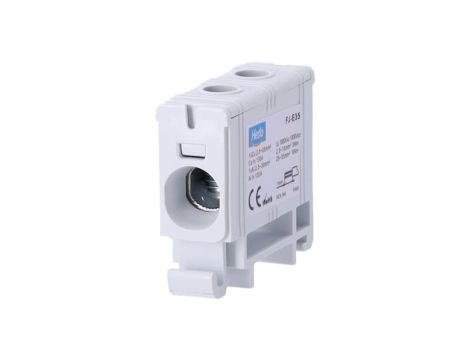 Blok rozdzielczy - odgałęźny 1 - polowy 2,5-35mm2 szary montaż płaski FJ-E35 85816