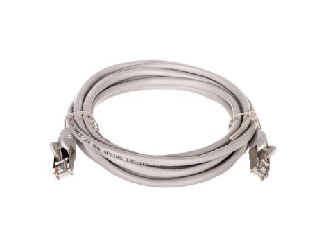 Kabel krosowy patchcord F/UTP kat.5e CCA szary 3m 50129