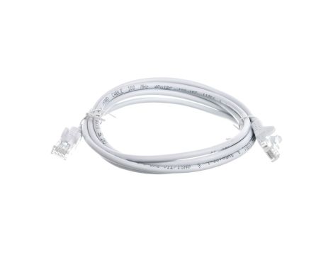 Kabel krosowy patchcord U/UTP kat.5e CCA biały 2m 68504