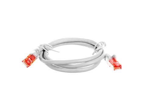 Kabel krosowy patchcord U/UTP kat.6 CCA szary 1m 68439
