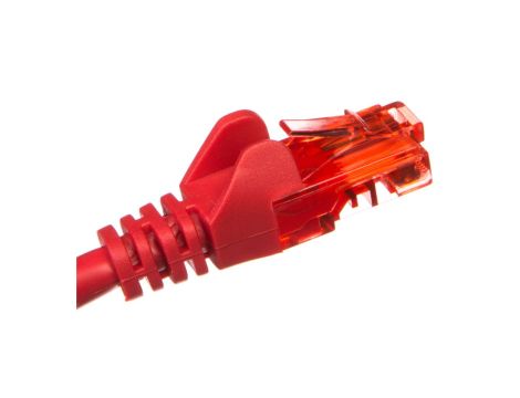 Kabel krosowy patchcord U/UTP kat.6 CCA czerwony 1m 68441