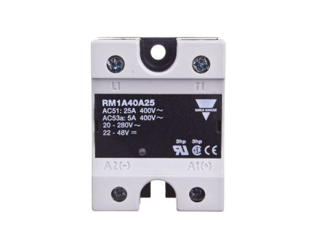 Przekaźnik półprzewodnikowy jednofazowy 42-440V AC 25A 20-280V AC/22-48V DC RM1A40A25