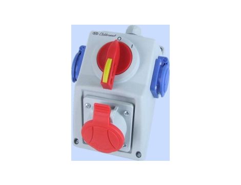 Zestaw z o C16-18.2N rozłącznik 0-1 + wtyk 16A 3P+N+Z/2x16A 2P+Z IP44 971650