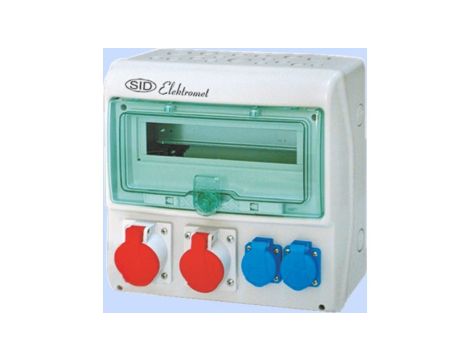 Rozdzielnica RSS-03 okienko 12 modułów okablowana 2x32A 3P+N+Z 400V, 2x16A 2P+Z 250V IP44 942032