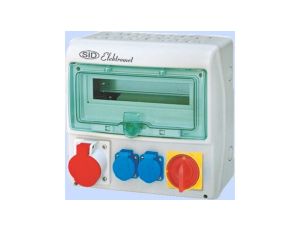 Rozdzielnica RSS-03 z rozłącznikiem 0-1 63A okienko 12 mod okablowana 1x32A 3P+N+Z 400V, 2x16A 2P+Z 250V IP44 942036