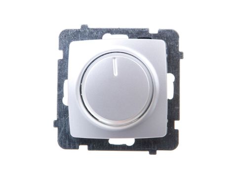 KARO Ściemniacz przyciskowo-obrotowy /żarowy i halogenowy/ srebrny perłowy ŁP-8S/m/43