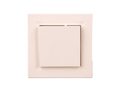 Gniazdo pojedyncze Asfora z/u 2P+Z (Schuko) z klapką kremowe z ramką EPH3100123