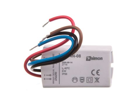 Simon 54 Zasilacz LED natynkowy 14V DC 8W ZL14N-08