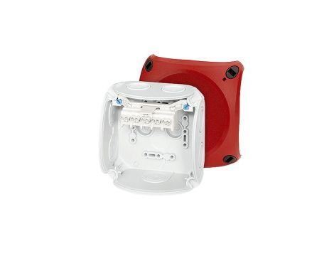 Puszka odgałęźna 104x104x70 5x2,5mm2 CU IP66 czerwona DK 0402 R 62000038