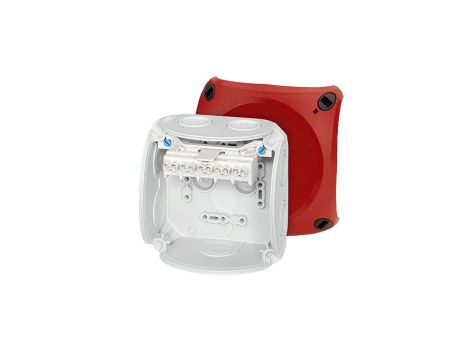 Puszka odgałęźna 104x104x70 5x4mm2 CU IP66 czerwona DK 0404 R 62000039