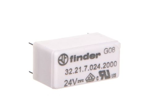 Przekaźnik miniaturowy 1P 6A 24V DC, styk AgCdO, zacisk PCB, wykonanie szczelne RTIII 32.21.7.024.2000