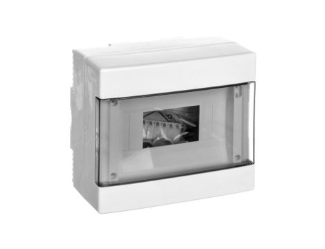 Rozdzielnica modułowa 1x8 natynkowa drzwi transp. seria 600 B IP40 200x180x100 biała EC60008B /opak. 15/