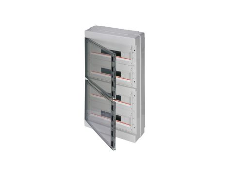 Rozdzielnica modułowa 4x18 natynkowa drzwi transp. seria 620 IP65 420x885x150 szara EC62072
